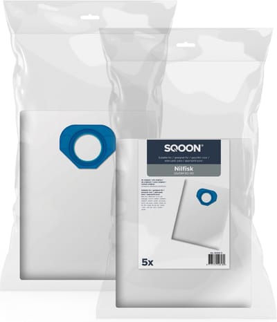 SQOON® Stofzuigerzak geschikt voor Nilfisk GM80/GM90 - Gelijk aan model: 107418500, 81620000, 82095000 - High Filtration voor industriële toepassingen
