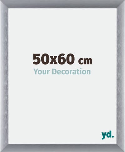 Your Decoration - Fotolijst 50x60 cm - Aluminium - Zilver Geborsteld - Tucson