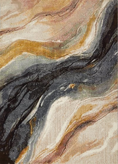 Concept Looms Amara Pearl Midnight AMA102 Vloerkleed - 120 x 170 cm - Veelkleurig - Rechthoekig - Polyester - Woonkamer - Abstract - Design, Eclectisch, Modern