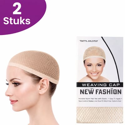 SassyGoods Wig Cap Haarnetje Pruik Haarnet voor Dames Pruiken - 2 Stuks Beige