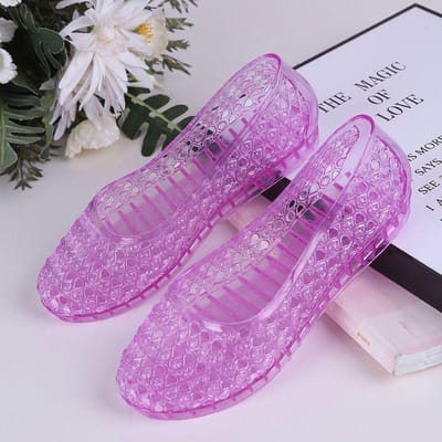 Sandalen voor Dames Modieus Veelzijdig Antislip Slijtvast Jelly Transparant Comfortabel om te Dragen Buiten in de Zomer 38 purple