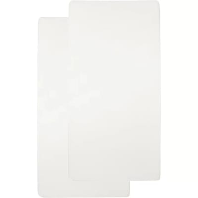 Meyco Baby Uni hoeslaken co-sleeper - 2-pack - offwhite - 50x90cm