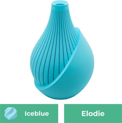 Elodie moderne vaas – Decoratieve vaas - IJsblauw - 3d geprinte vaas – geschikt voor droogbloemen - 20CM