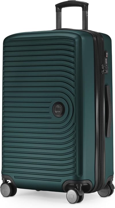 Middelgrote Koffer - Reiskoffer Trolley - Korte Vakanties - TSA Cijferslot - 88 Liter - Groen