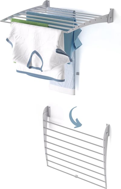 Foxydry Fold 60 DOWN - wasdroogrek wandmontage clicksysteem - neerwaartse sluiting - 60 x 50 x 10 cm