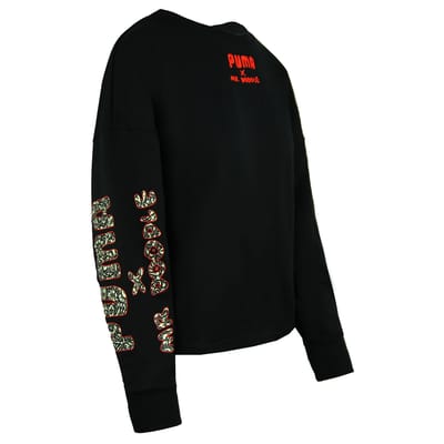 Puma x Mr Doodle Lange Mouw Crew Neck Zwart Heren Grafisch Sweatshirt 598687 01