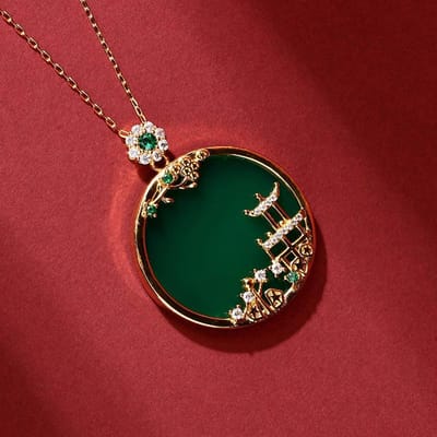 Kristal vintage hofstijl hanger Creatief nieuw ingelegd natuurlijke jaspis chalcedoon rond collier dames luxe sieraden 45cm black
