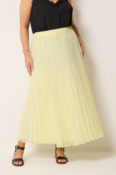 Yours Gele Geplooide Rok Size 44