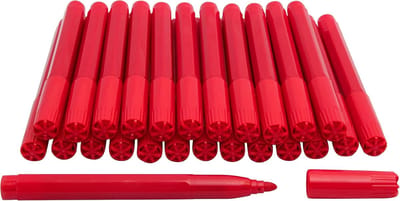 Bingo Markeringen - Viltstiften Dabbers - Spel Activiteiten - Vet Punt - 25 Stuks - Rood