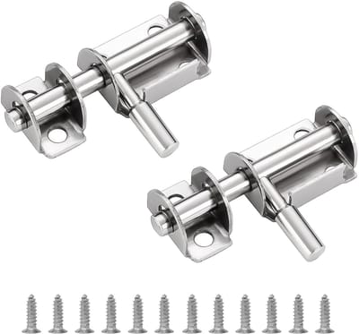 Dailygoods- Deurgrendel 14 Stuks - Schuifgrendel - Boutgrendel - Roestvrij Staal - Mini-Sluitgrendel - Voor Badkamer/Slaapkamer