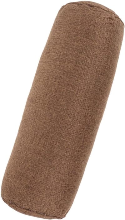Cilindrisch Yogakussen - Meditatiekussen Lendensteun - Ondersteuning Ontspanning - Lichtgewicht Draagbaar - 58.5 x 14.5 x 14.5 cm - Koffie