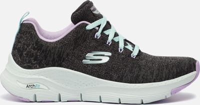 Skechers Arch Fit - Comfy Wave Dames Sneakers - Zwart