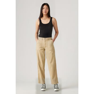 Levi's Nd Utility Pant Safari Maat: W26L29 | Straight Broeken Outlet | Dames | Beige