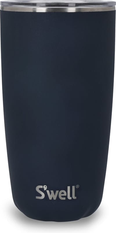 S'well Tumbler met deksel, 530 ml, Azurite, BPA/BPS-vrije vacuümreisbeker met drievoudige isolatie en schuifdeksel, voor warme en koude dranken, thuis of op het werk tot 12 uur koud/4 uur heet