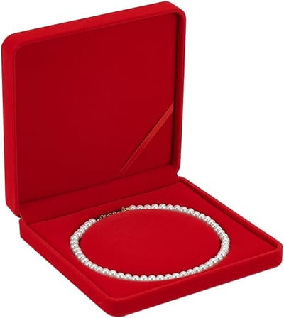 Vierkante Fluwelen Sieraden Geschenkdoos 19x19x4cm voor Kettingen en Parels, Perfect voor Bruiloften en Cadeaus