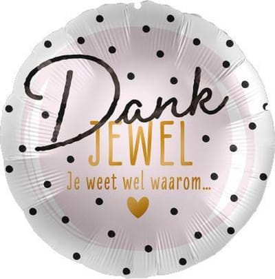 Folieballon Dankjewel, Feestjecreatief