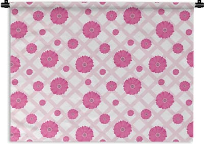 Wandkleed - Wanddoek - Bloemen - Patronen - Pastel - 120x90 cm - Wandtapijt