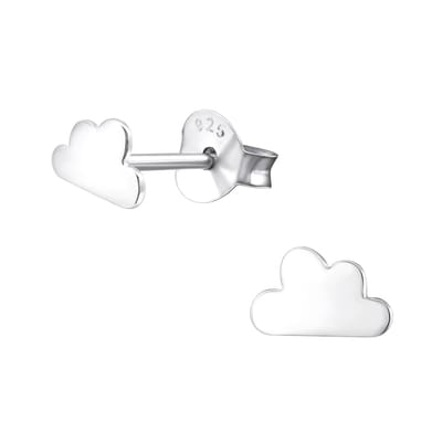 Montebello Oorbellen Cloud - 925 Zilver E-Coating - Wolk - 6x4mm