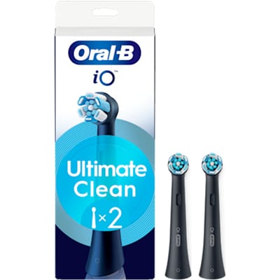 Oral-B iO Ultimate Clean Originele Opzetborstels - CrissCross borstelharen - 2 stuks - Zwart