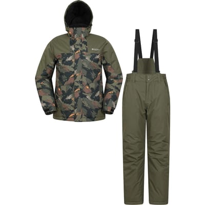 Mountain Warehouse Heren Camo Ski-jas & -broek (Groen)