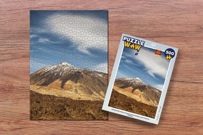 Puzzel Besneeuwde Teide-vulkaan in het Nationaal park Teide op Tenerife - Legpuzzel - Puzzel 500 stukjes