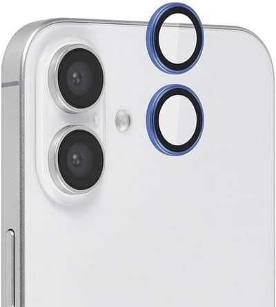 Camera lens beschermer Geschikt voor: iPhone 16 - Premium HD Clear Tempered Glass Lens Cover Protector [Case Friendly] Blauw