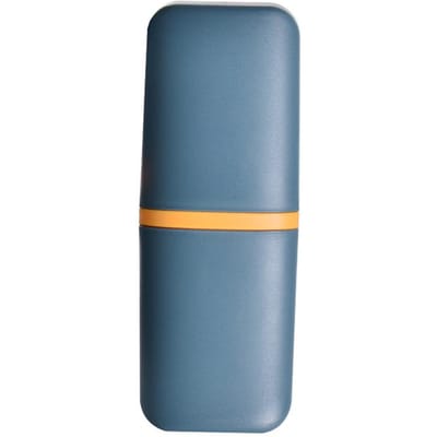 Tasse à brosse à dents de voyage portable Boîte de rangement pour brosse à dents détachable Incluant 2 tasses Rangement pour dentifrice Étui et support pour brosse à dents vert foncé