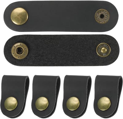 Dailygoods - Leer Kabel Organizer - 6 Stuks voor Kabelbeheer en Opruimen