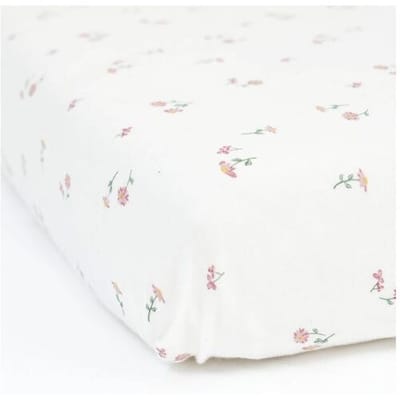 Prénatal ledikant hoeslaken daisy Ivory White unisex