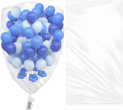 Grote Plastic Ballonzakken voor Vervoer en Opslag, 2 Stuks, Geschikt voor Feestelijke Decoraties en Giant Ballonnen, Duidelijke Zak van 1.5 x 2.5m