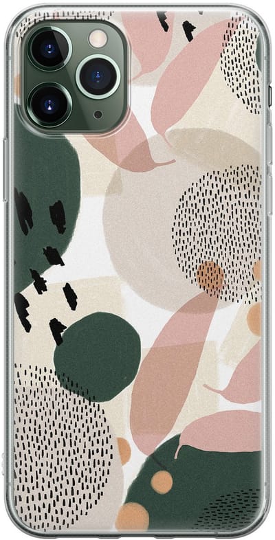 Leuke Telefoonhoesjes - Hoesje geschikt voor iPhone 11 Pro Max - Abstract print - Soft case - TPU - Print / Illustratie - Multi