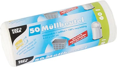 Vuilniszakken - Afvalzakken Prullenbak - Huishouden Organiseren - Waterdicht Scheurvast - 60 l 81 x 63 cm - Wit