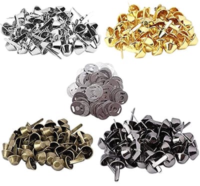 Vloernagels voor tassen - 200 stuks, 12 mm, 4 kleuren