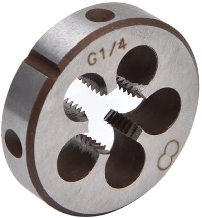 Dailygoods- Draadsnijgereedschap G 1/4 Gelegeerd Staal - Accessoiregereedschap - 5 Spaangaten - Nauwkeurig - Hoogwaardige Kwaliteit - Verbeterde Efficiëntie - Draadmatrijs