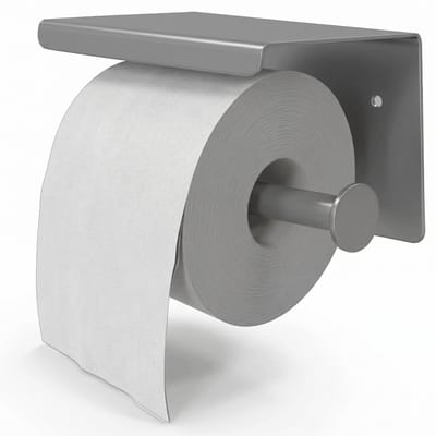EAVY WC Rolhouder met Plankje - Zelfklevend / Zonder Boren / Boren - Toiletrolhouder - Grijs