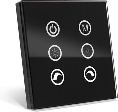 LED wandbediening Touch Panel RGB Multifunctioneel - Zwart LEDC12