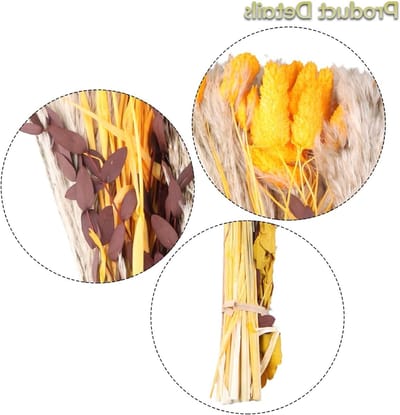 64 Stuks Gedroogd Pampasgras 43 cm - Boho Natuurlijke Bloemen voor DIY Herfstboeketten en Interieurdecoratie in Woonkamer, Slaapkamer en Tuin