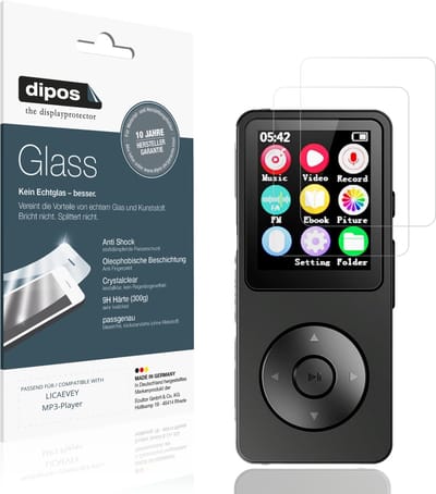 dipos – 2x Pantserfolie geschikt voor LICAEVEY MP3-Player | 9H Screenprotector