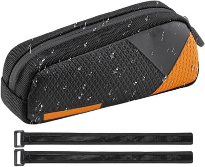 Fietstas Buis - Frame Tas - Fietsen Opbergen - Waterdicht Ontwerp - 0.6 Liter - Oranje