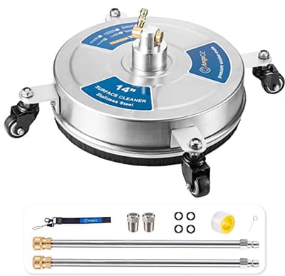 14" hogedrukreiniger oppervlaktereiniger met 4 wielen - 4000 PSI