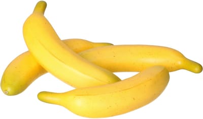 Bellatio Design kunstfruit banaan - 4x - deco food - real touch - 20 cm - los