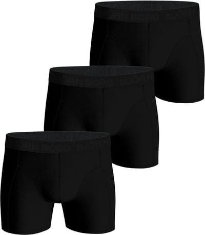 Björn Borg Bamboo Cotton Blend boxers - heren boxers normale lengte (3-pack) - zwart - zwart - zwart