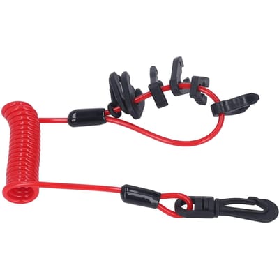 Bootmotor Schakelaar Lanyard Veiligheidskoord Noodstop Veer Draad PU voor Vervanging black