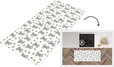 Keukenloper - Loper keuken - Koala - Bloemen - Patronen - Kind - 120x50 cm - Keukenloper vinyl