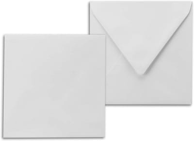 Vierkante Enveloppen - Kaarten Envelop - Wenskaarten Versturen - 100 g/m² Papier - 15 x 15 cm - Wit