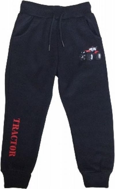 S&c Joggingbroek met geborduurde trekker / tractor - zwart/rood -  Massey Ferguson - maat 86/92 (2) - H126