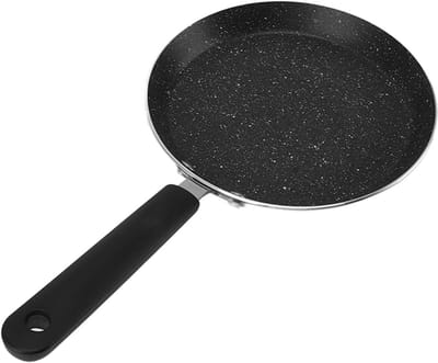 Pannenkoekenpan Bakplaat - Crêpepan Ronde Vorm - Lekkere Pannenkoeken Maken - Gelijkmatige Warmteverdeling - 25 cm - Zwart