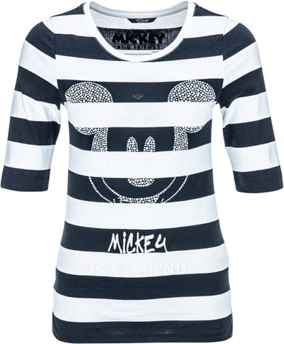 Princess goes Hollywood • zwart wit Mickey t-shirt • maat 36
