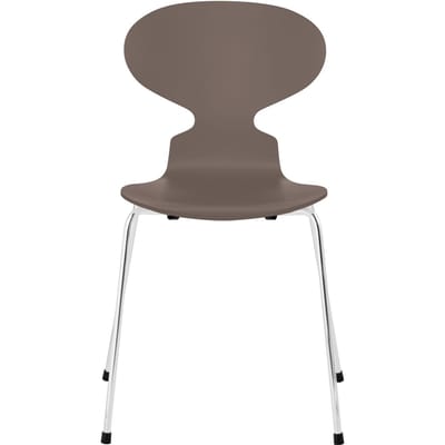 Fritz Hansen Ant Stoel - gelakt - deep clay - verchroomd