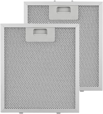 Filters voor afzuigkappen - set van 2 - Aluminium filter voor afzuigkappen, 267 x 305 x 9 mm, geschikt voor modellen Elica, Recamania
